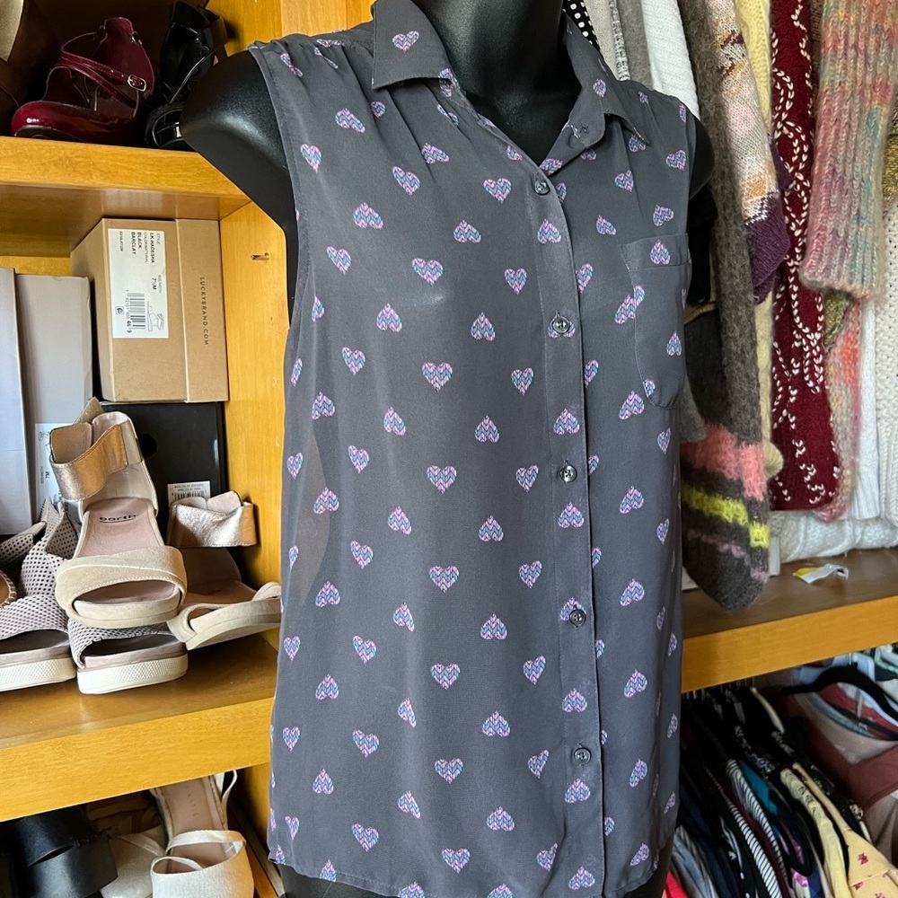 AMERICAN EAGLE sheer button up blouse